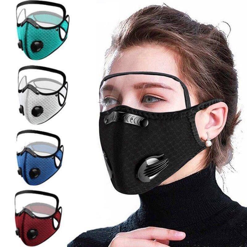 ⚡Xả kho Thanh lý KHẨU TRANG VẢI KHÁNG KHUẨN N95 CÓ VAN THỞ KÈM KÍNH BẢO HỘ HÀNG ĐẸP 100%