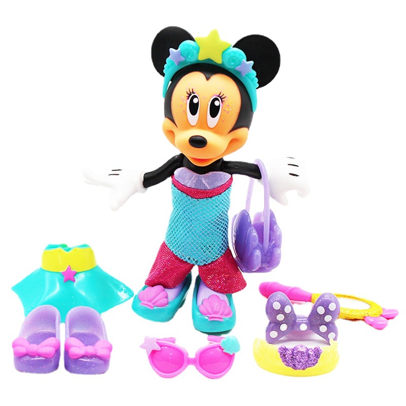 Chuột Mickey Mickey Tuyệt Vời Clubhouse Săn Minnie Công Chúa Kỳ Lân FARCENT Nàng Tiên Cá Trang Phục Búp Bê Cô Gái Đồ Chơi