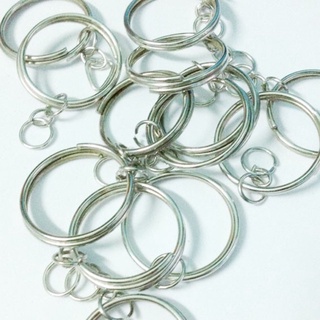 Móc khóa tròn handmade [Mới 100%] gắn treo chìa khóa, khoen vòng kim loại màu bạc,phụ liệu thủ công, diy, ba lô túi xách