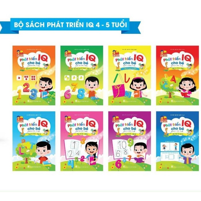 Ảnh Sách - Bộ phát triển IQ cho bé 4 đến 5 tuổi (Combo 8 cuốn) 1