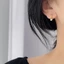 Khuyên tai titan không gỉ thiết kế đính đá đơn giản trẻ trung dành cho nữ