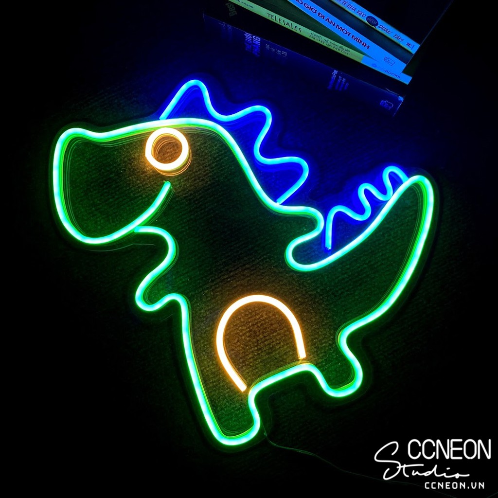 Đèn Trang Trí Led Neon Sign Khủng Long Cute