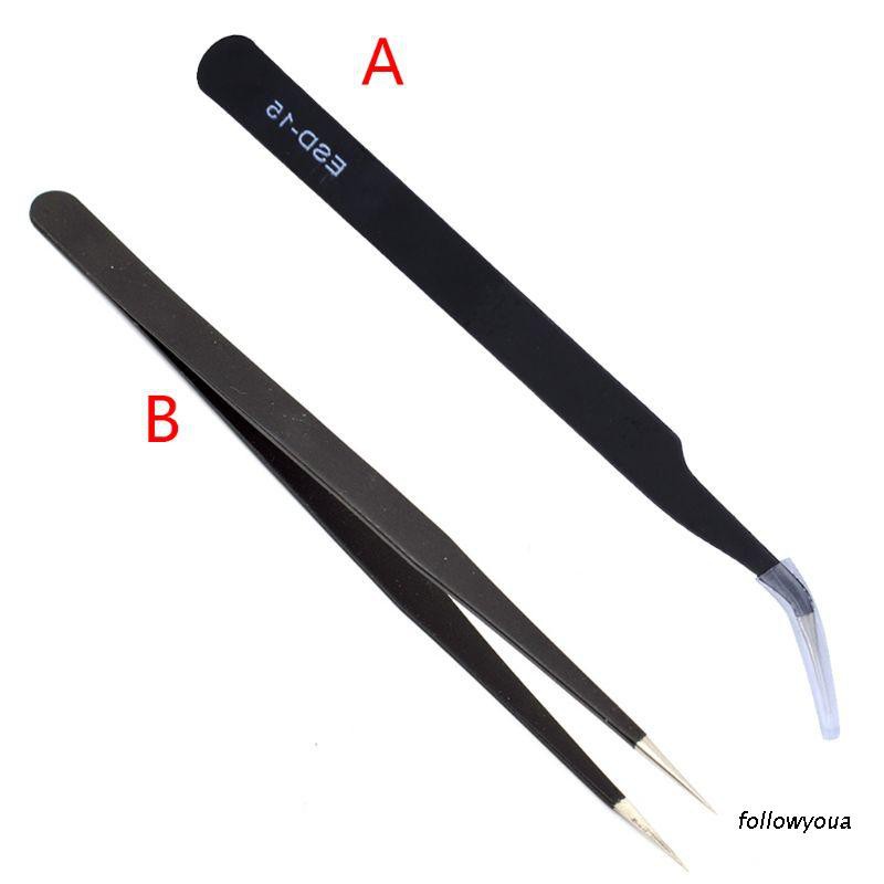 Nhíp Đầu Cong Bằng Thép Chống Tĩnh Điện Esd-15 Dùng Chỉnh Sửa Trang Sức
