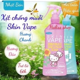 Xịt chống muỗi và côn trùng Skin Vape Nhật Bản 200ml Đuổi muỗi cho bé và người lớn chiết xuất hoàn toàn từ thiên nhiên