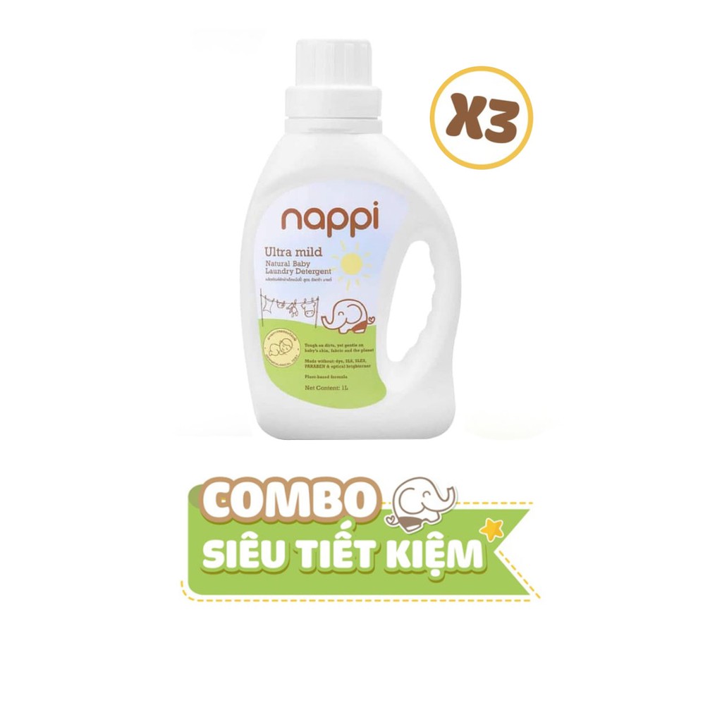 Ảnh Combo 3 CHAI Nước giặt dầu cọ Nappi 1000ml 1