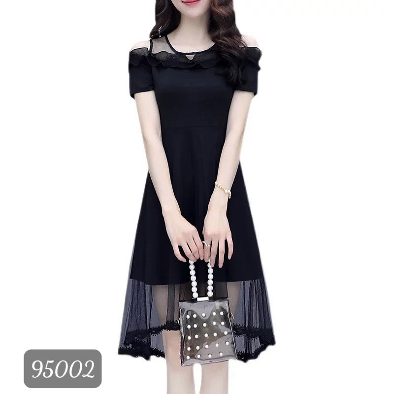 (HCM) ĐẦM UMI PHỐI LƯỚI SANG CHẢNH - THỜI TRANG TIỂU THƯ HÀN QUỐC - THANH LỊCH 2022 HIYU FASHION