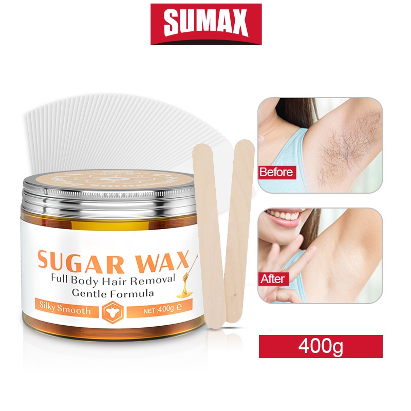 Sáp wax lông SUMAX 400ml dùng cho lông Nách, Chân Tay, Bikini Vùng Kín, Body an toàn hiệu quả
