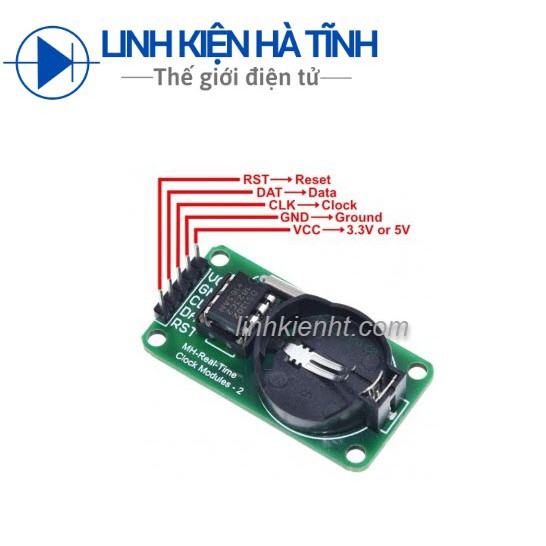 DS1302 MẠCH ĐỒNG HỒ THỜI GIAN THỰC MODULE THỜI GIAN THỰC KÈM PIN CR2032 ...
