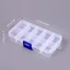 Clear Plastic Storage Box 10 Compartment with Sealing Lid Container for Case