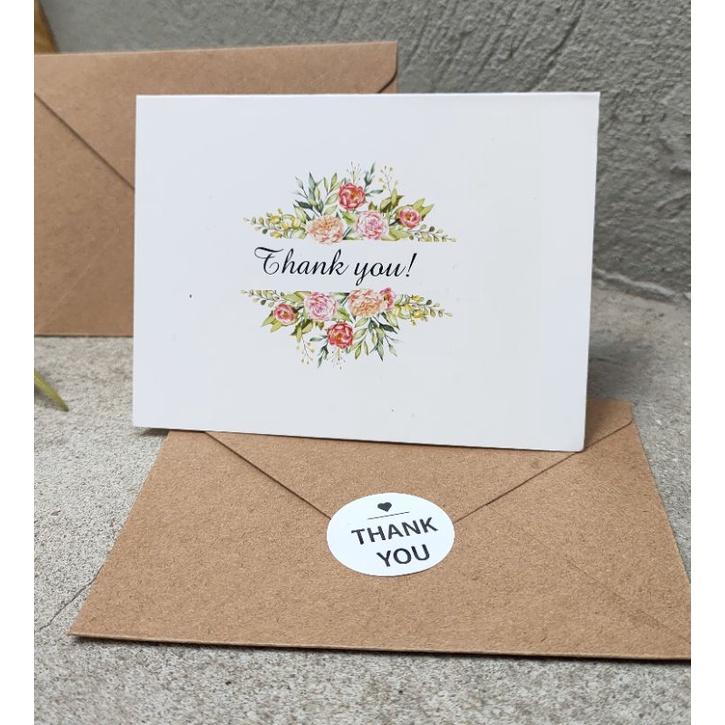combo 10 bộ Thiệp Cảm Ơn, Thiệp Thank You, Chúc Mừng (Bộ gồm: 1 thiệp, 1 p.bì,)