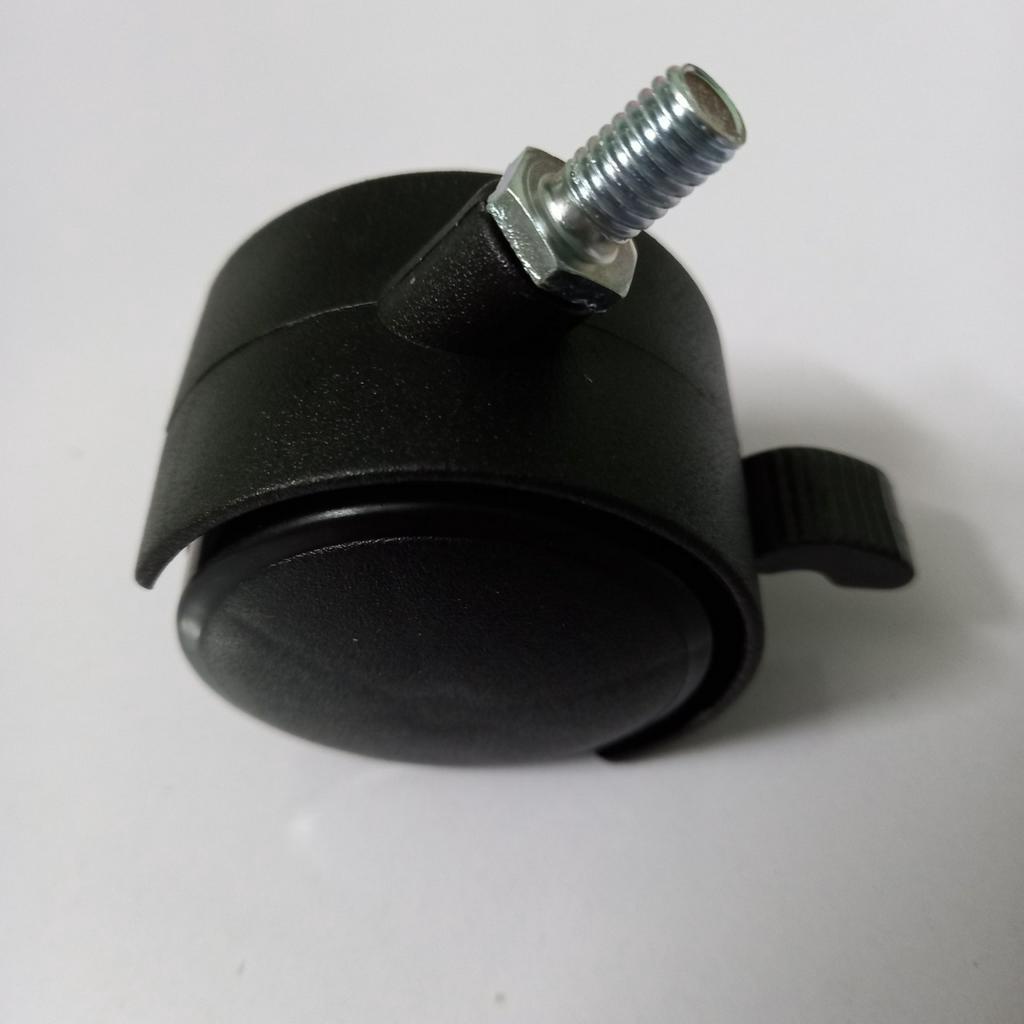 4 Bánh xe nhỏ - Dùng cho Quat điều hoà và kệ spa nhựa -Bước zen 6/8mm x 1.25 đường kính 40mm chạy êm bền chắc