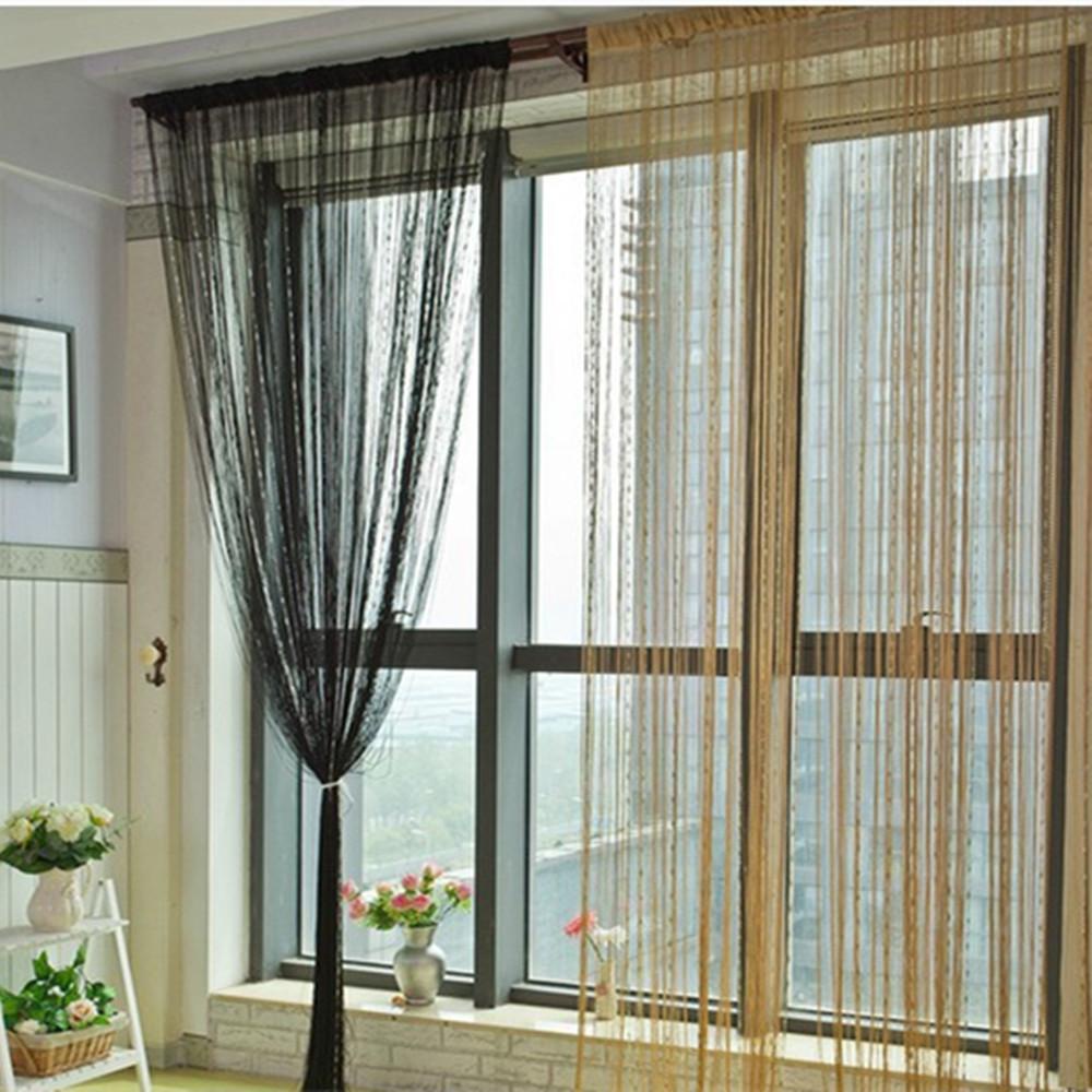 WOODNEST 1Mx2M Rèm Dây Thủy Tinh Pha Lê Sương Thả Dây Xích Màn Cửa Hạt