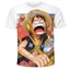 YB1 ONE PIECE Áo Thun Anime Luffy Chopper Ace Tay Ngắn Áo Tee Unisex Áo Plus Kích Thước BY1