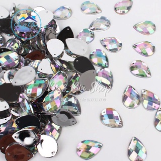 Đá Kết Giọt Nước Trắng Cừ AB Đính Kết Trang Phục Làm Phụ Kiện Thời Trang