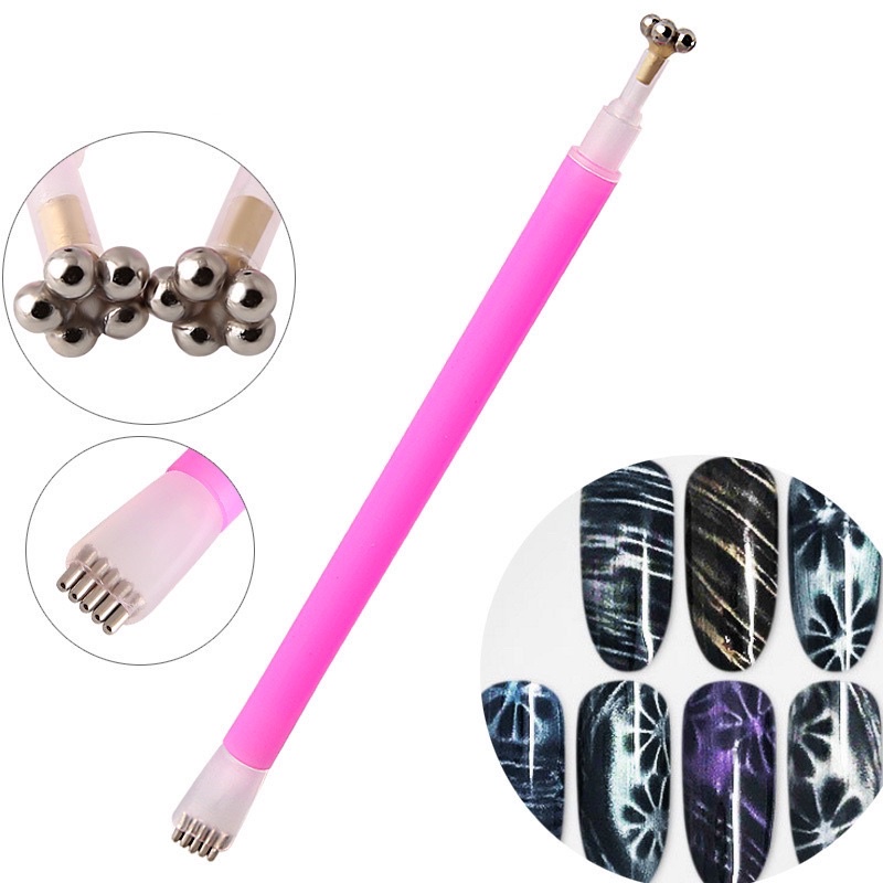 Nam châm hơ nổi vân mắt mèo nails tạo mẫu hình hoa