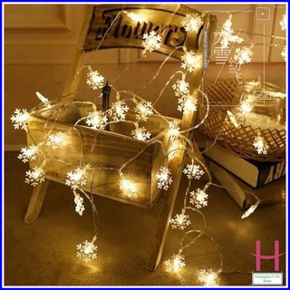 Đèn Led 15 bông tuyết xinh xắn trang trí - nhà cửa - cây thông noel { H }