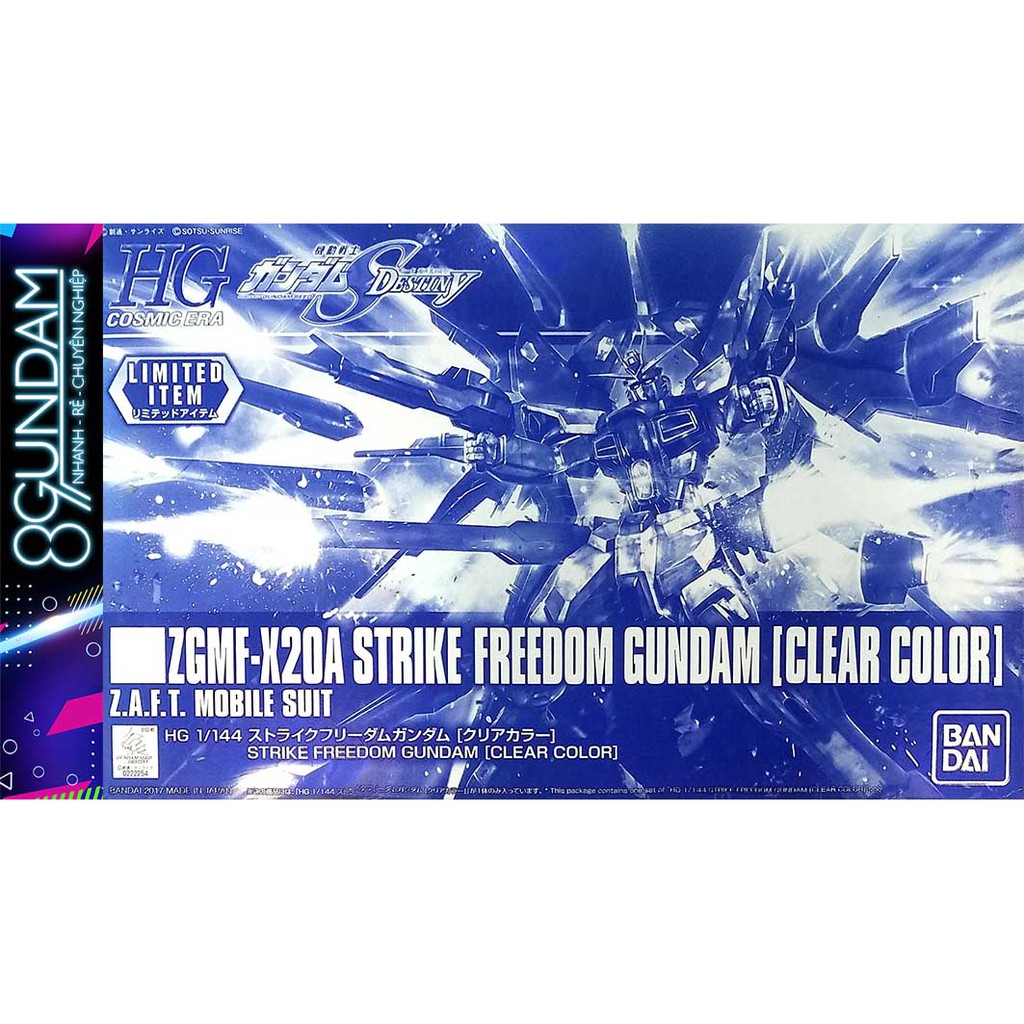 Mô Hình Lắp Ráp Gundam HG CE Strike Freedom Revive Clear Color | Shopee ...