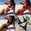 ESSENCEH Bộ Bikini Nữ Mùa Hè V Thông Eo Thấp Đi Biển Mặc Đồ Bơi