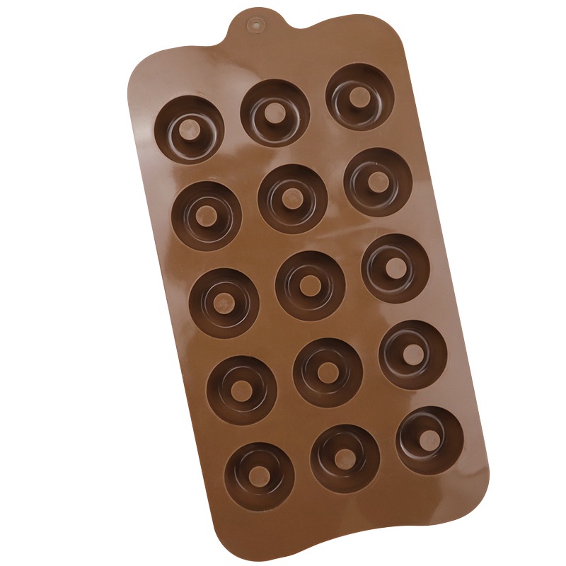 Khuôn silicone 15 Ngăn Dùng Làm Bánh Quy/Sô Cô La Trang Trí Bánh Kem