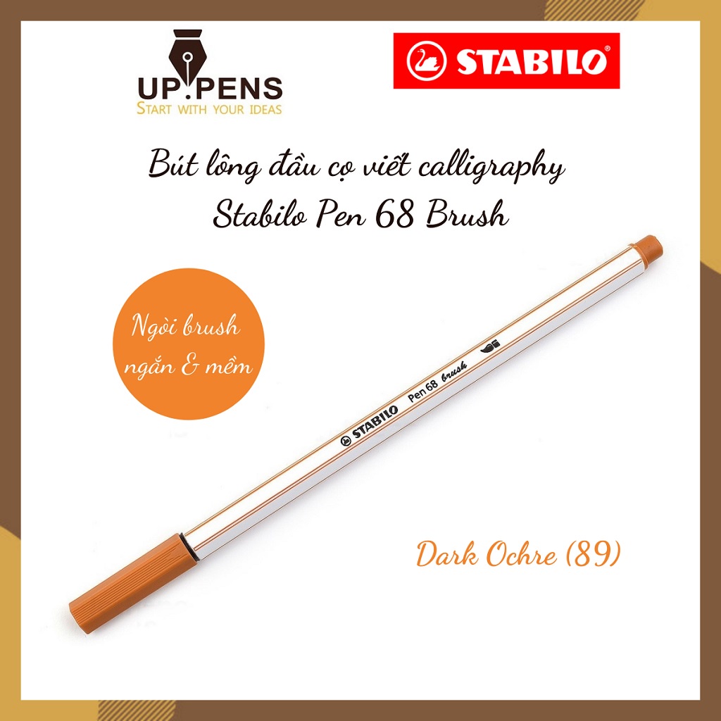 Stabilo Pen 68 Brush Marker - Dark Ochre