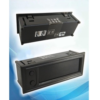 Charmantcc1 Có Thể Điều Chỉnh Nhiệt Độ Ô Tô Đồng Hồ 12V 3 Trong 1 Nhiệt Kế Vôn Kế Đồng Hồ Điện Tử LED Kỹ Thuật Số Displa