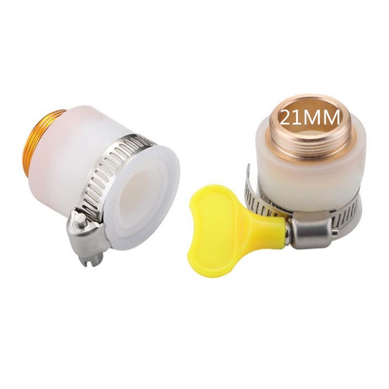 Đầu nối vòi lọc nước đa năng bằng silicon màu trắng-Có thể sử dụng cho dây cấp nước, dây sen, 21MM
