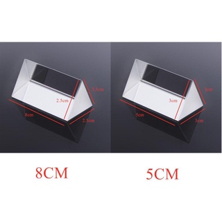 DWELLCO Prism Thiết bị thí nghiệm quang học Lăng kính cầu vồng Đồ chơi khoa học Vật lý Lăng kính quang