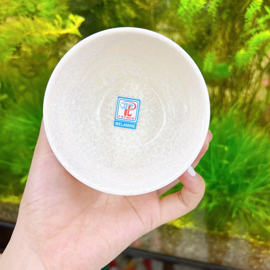 Chén nhỏ nhựa Melamine (CO09)  Vân Đá Trắng -size Ø9 x 5 cm  Chén chè nhỏ