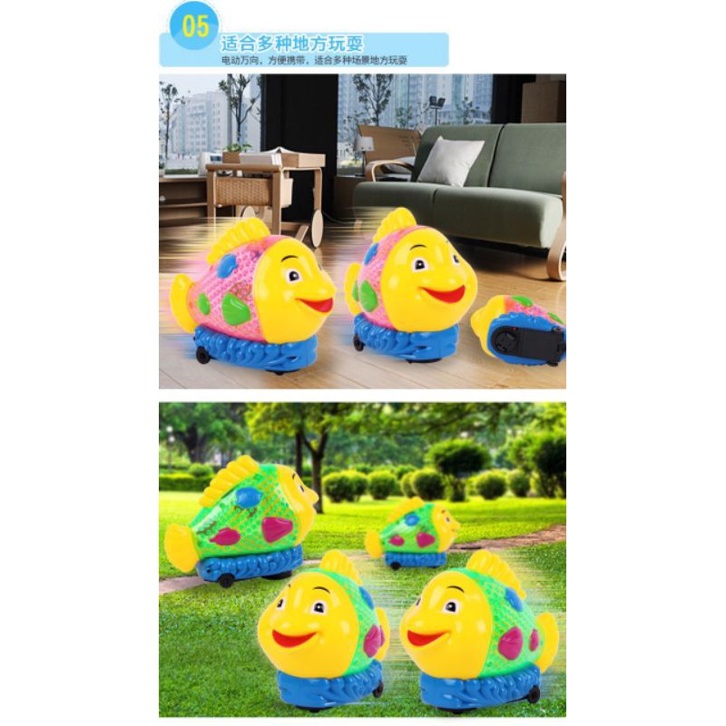 Đồ chơi chú cá Nemo chạy pin có nhạc và đèn cho bé