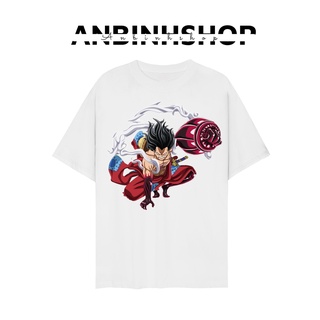 [TỨ HOÀNG LUFFY TẠI WANO] Áo thun Luffy mũ rơm 🚚 FREESHIP 🚚 Áo phông cotton tay ngắn hoạt hình One piece Gear 4 siêu đẹp