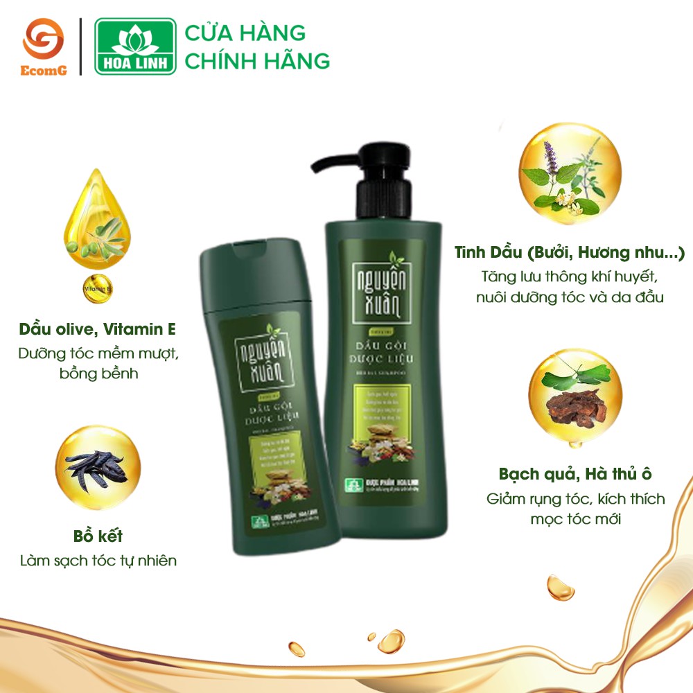 Ảnh Dầu gội dược liệu Nguyên Xuân xanh - Hỗ trợ phục hồi tóc hư tổn cho tóc mềm mại suôn mượt 2