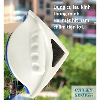 Dụng Cụ Lau Kính Tam Giác Hít 2 Mặt Nam Châm Tiện Lợi Vệ Sinh Chung Cư Văn Phòng-GD209-RKTamGiac