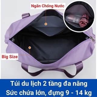 Túi Xách Du Lịch Cỡ Lớn 2 Tầng Sarus Crane SC12, Túi Du Lịch Đa Năng 2 Tầng Chống Thấm Có Gài Vali