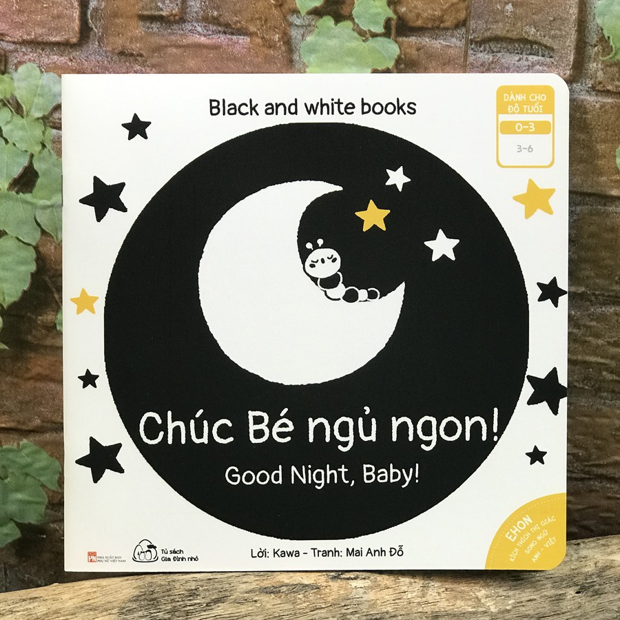 Ảnh Sách - Song Ngữ - Black and White books - Chúc Bé Ngủ Ngon (0-3 tuổi) 2