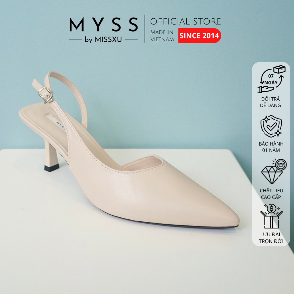 Giày cao gót nữ MYSS mũi nhọn khoét eo 5cm thời trang - CG163