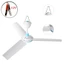 Quạt Trần Yoo 12V Hộ Gia Đình Làm Mát Không Khí Treo Lều Quạt Với 2 Cáp 4m Cho Giường Gia Đình Cắm Trại Ngoài Trời Văn Phòng Thịt Nướng