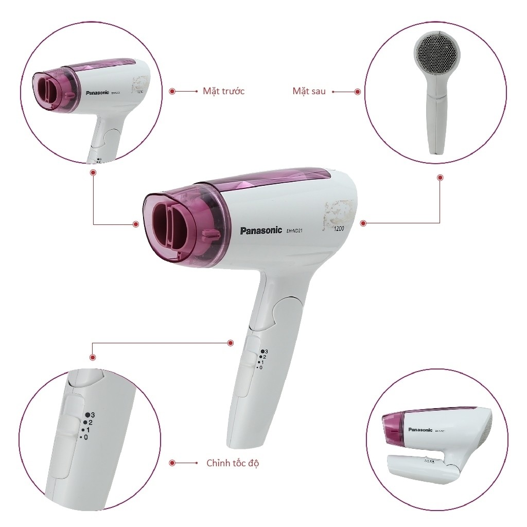 Ảnh Máy sấy tóc PANASONIC EH-ND21-P645 ( Hàng chinh hãng ) 4