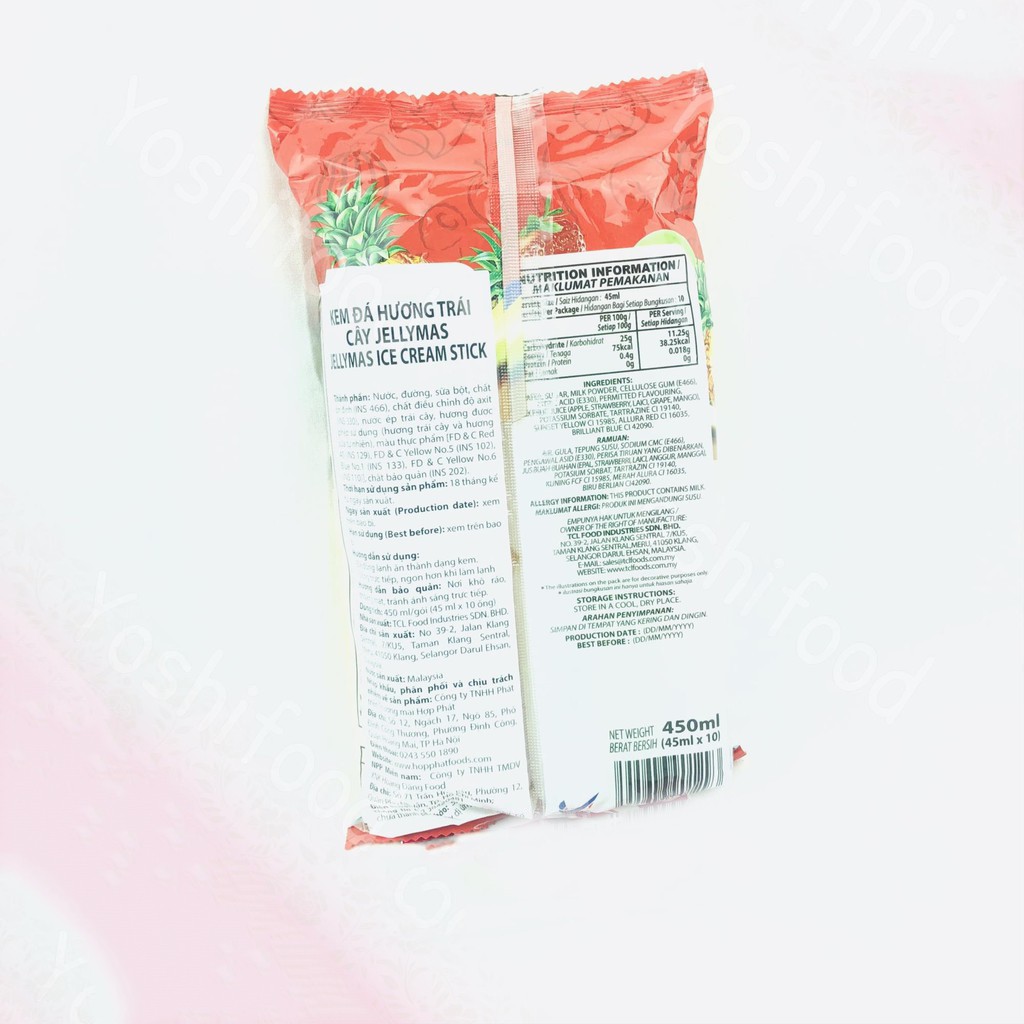 Hai Yen Grocery Jellymas Fruit Flavored Ice Cream Stick, 42% OFF