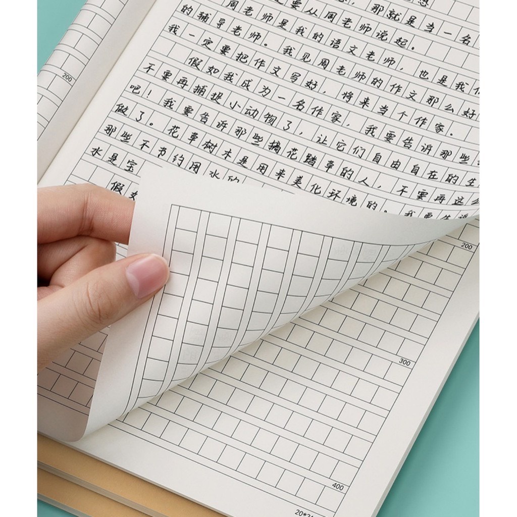 Ảnh Vở kẻ ô vuông luyện viết tiếng Trung Hàn Nhật_KTBOOK 2