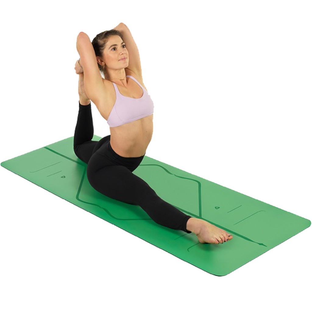Ảnh Thảm Tập Yoga Định Tuyến Da PU – Màu Xanh Lá - Thảm Yoga Định Tuyến Tập Gym Cao Cấp Chính Hãng Amalife 1
