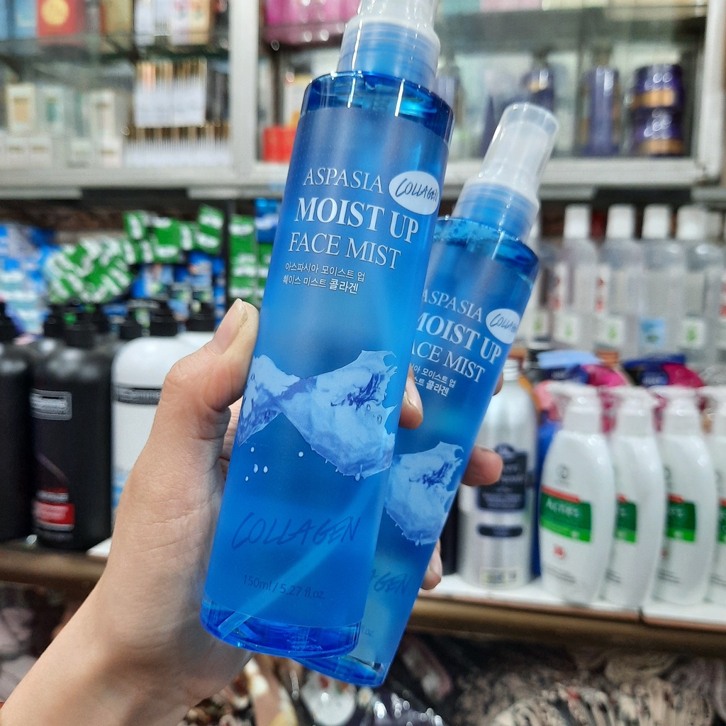 Xịt Khoáng Tinh Chất Collagen Aspasia Moist Up Face Mist Collagen
