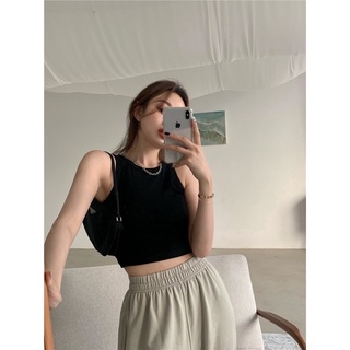 Áo Croptop Ba Lỗ Sát Nách Ôm Body Hothit Chất Len Tăm Đen/Trắng/Nude (3 lỗ)