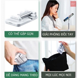 Giá đỡ điện thoại để bàn gấp gọn đa năng chất liệu nhựa cao cấp phù hợp mọi dòng điện thoại, ipad GD505-GiaDT-GG