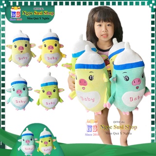 GẤU BÔNG HEO BÌNH SỮA BABY SIÊU MỀM MỊN CHO BÉ - THÚ BÔNG HEO BÌNH SỮA BABY