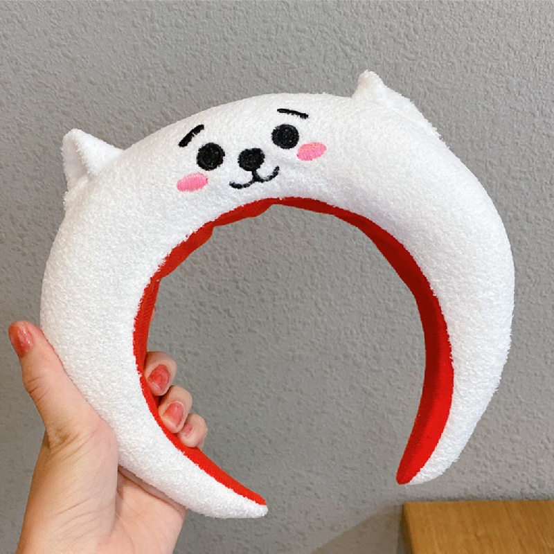 YT2 BTS BT21 Hoạt Hình Ngộ nghĩnh Băng Đô Mũ Đội Đầu Thỏ Chó Cừu Koala Ảnh Đạo Cụ Sống Sinh Nhật Mũ Đội Đầu Halloween Par
