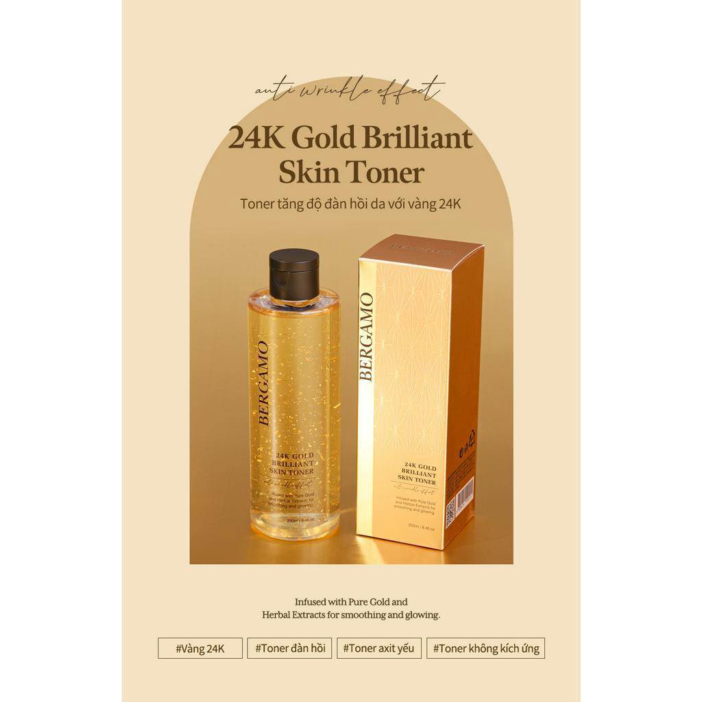 Ảnh Toner Vàng 24K Bergmo 250ml Chăm Sóc Da Rực Rỡ 1
