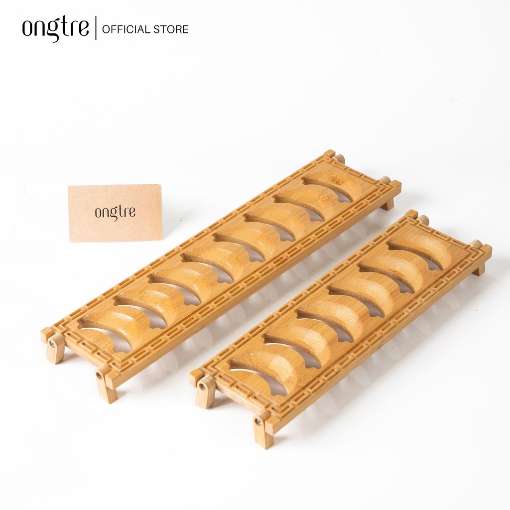 Đế gác ly (chén) chè ONGTRE bằng tre cao cấp dành cho trà đạo