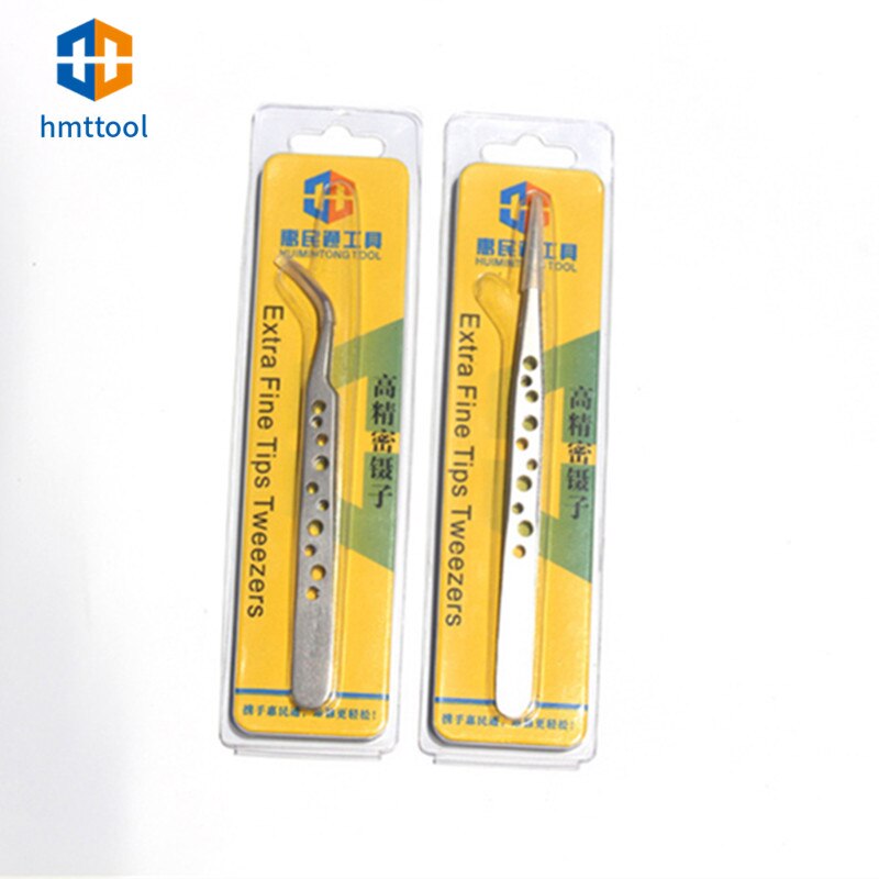 Bộ Nhíp Inox Chính Xác Chống Tĩnh Điện Cong Đầu Thẳng Kẹp Cho Điện Thoại Di Động Dụng Cụ Sửa Chữa Tay