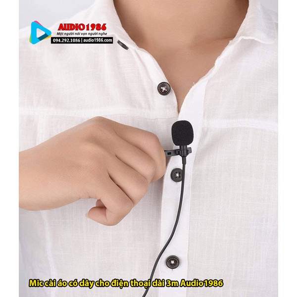 Micro có dây cài ve áo thu âm cho điện thoại thông minh dài 3m | Shopee ...