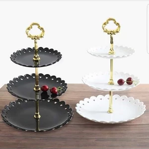 Khay Để Bánh Kẹo Hoa Quả 3 Tầng Sang Trọng